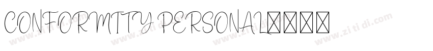 CONFORMITY PERSONAL字体转换